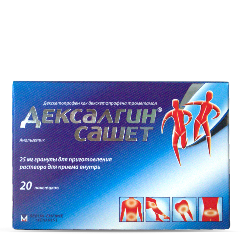 დექსალგინი საშეტი - Dexalgin sachet 25გ 20 ცალი
